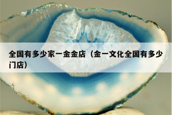 全国有多少家一金金店（金一文化全国有多少门店）