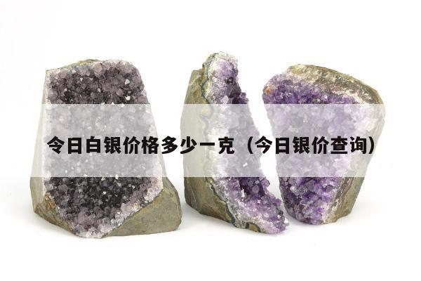 令日白银价格多少一克（今日银价查询）