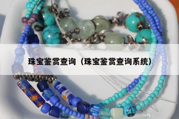 珠宝鉴赏查询（珠宝鉴赏查询系统）