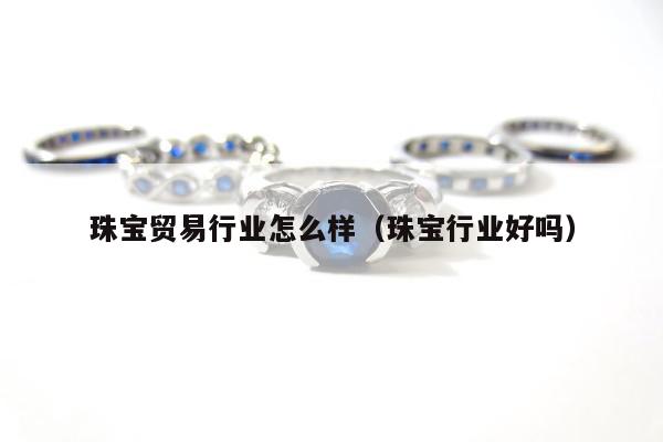 珠宝贸易行业怎么样（珠宝行业好吗）