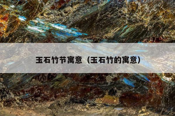 玉石竹节寓意（玉石竹的寓意）