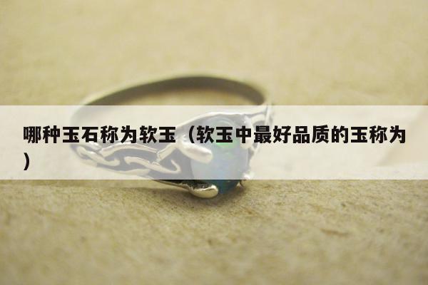 哪种玉石称为软玉（软玉中最好品质的玉称为）