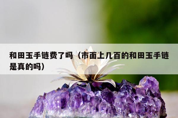和田玉手链费了吗（市面上几百的和田玉手链是真的吗）