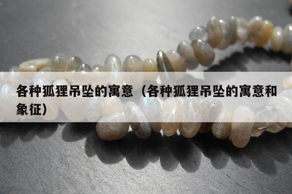 各种狐狸吊坠的寓意（各种狐狸吊坠的寓意和象征）