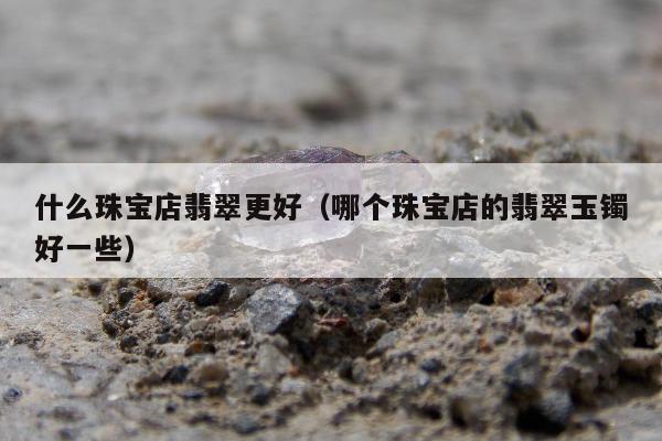 什么珠宝店翡翠更好（哪个珠宝店的翡翠玉镯好一些）