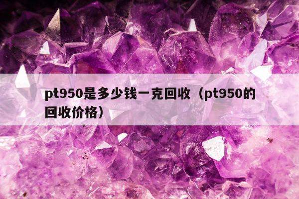 pt950是多少钱一克回收（pt950的回收价格）