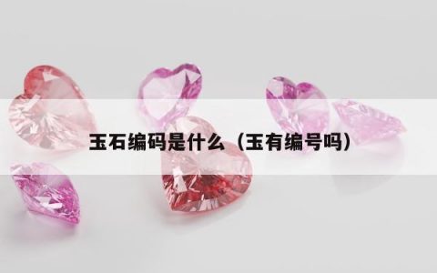 玉石编码是什么（玉有编号吗）