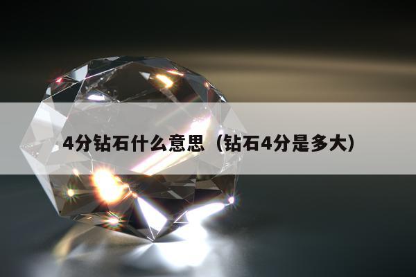 分钻石什么意思（钻石4分是多大）"