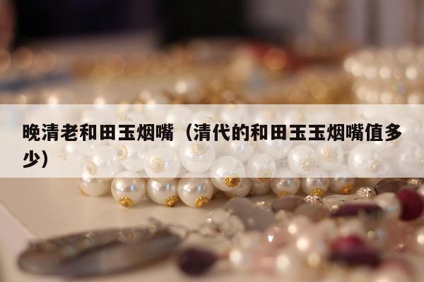 晚清老和田玉烟嘴（清代的和田玉玉烟嘴值多少）