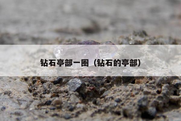 钻石亭部一圈（钻石的亭部）