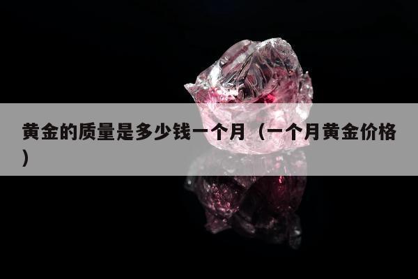 黄金的质量是多少钱一个月（一个月黄金价格）