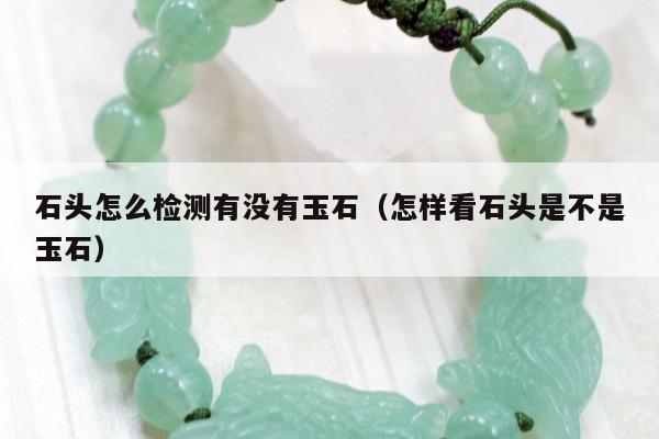石头怎么检测有没有玉石（怎样看石头是不是玉石）