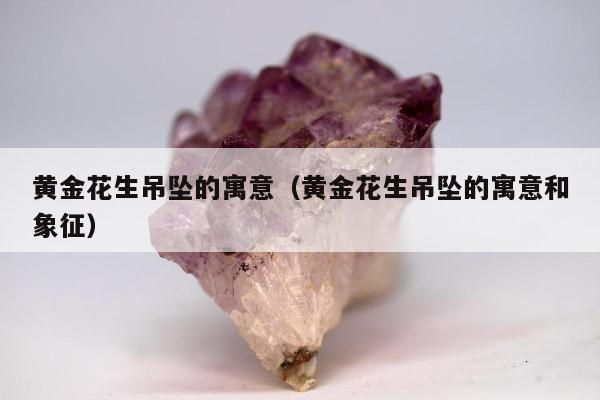黄金花生吊坠的寓意（黄金花生吊坠的寓意和象征）