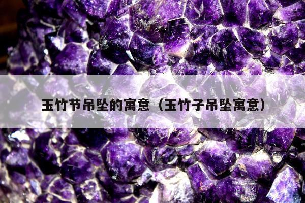玉竹节吊坠的寓意（玉竹子吊坠寓意）