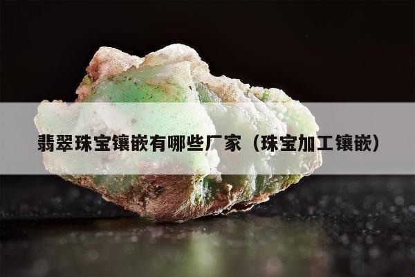 翡翠珠宝镶嵌有哪些厂家（珠宝加工镶嵌）