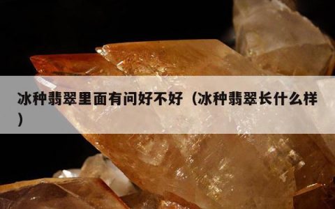 冰种翡翠里面有问好不好（冰种翡翠长什么样）