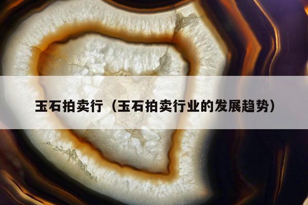 玉石拍卖行（玉石拍卖行业的发展趋势）