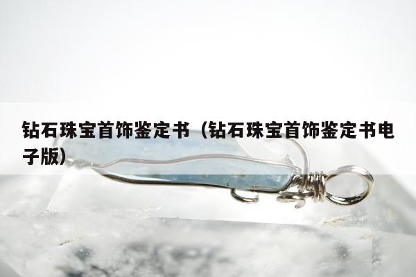 钻石珠宝首饰鉴定书（钻石珠宝首饰鉴定书电子版）