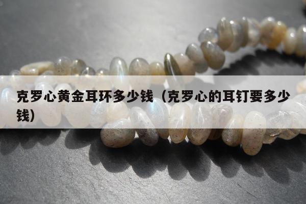 克罗心黄金耳环多少钱（克罗心的耳钉要多少钱）