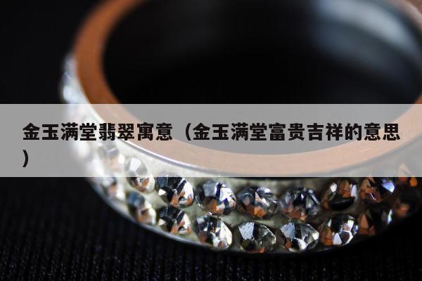 金玉满堂翡翠寓意（金玉满堂富贵吉祥的意思）