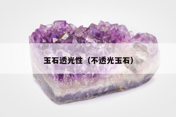 玉石透光性（不透光玉石）