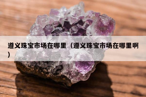 遵义珠宝市场在哪里（遵义珠宝市场在哪里啊）