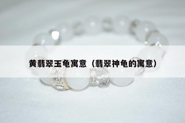 黄翡翠玉龟寓意（翡翠神龟的寓意）