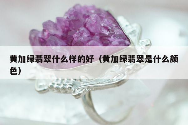 黄加绿翡翠什么样的好（黄加绿翡翠是什么颜色）