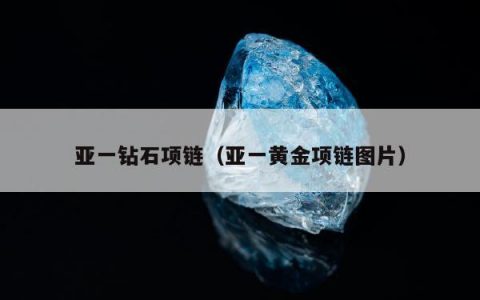 亚一钻石项链（亚一黄金项链图片）