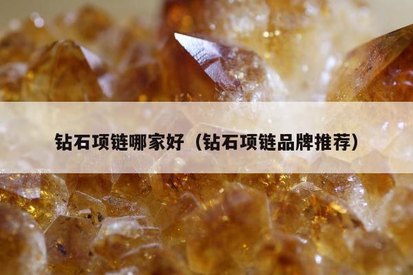 钻石项链哪家好（钻石项链品牌推荐）