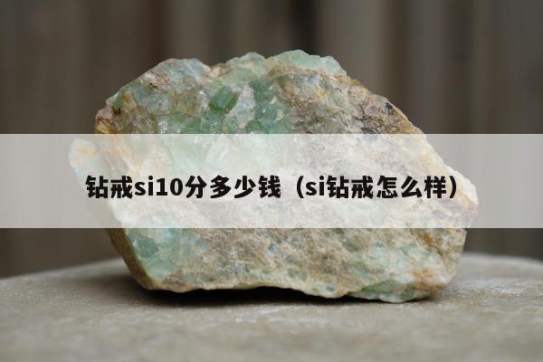 钻戒si10分多少钱（si钻戒怎么样）
