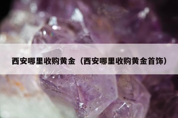 西安哪里收购黄金（西安哪里收购黄金首饰）