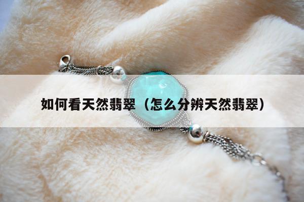 如何看天然翡翠（怎么分辨天然翡翠）
