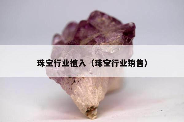 珠宝行业植入（珠宝行业销售）