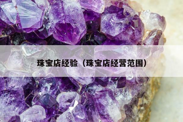 珠宝店经验（珠宝店经营范围）