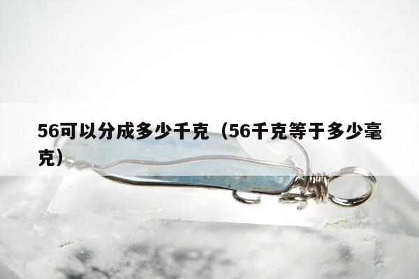 6可以分成多少千克（56千克等于多少毫克）"