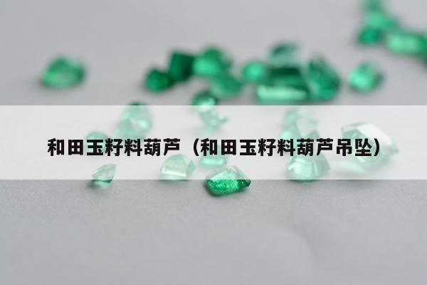 和田玉籽料葫芦(和田玉籽料葫芦吊坠) 和田玉籽料葫芦(和田玉籽料葫芦吊坠)