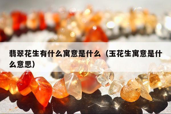 翡翠花生有什么寓意是什么（玉花生寓意是什么意思）