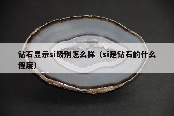 钻石显示si级别怎么样（si是钻石的什么程度）