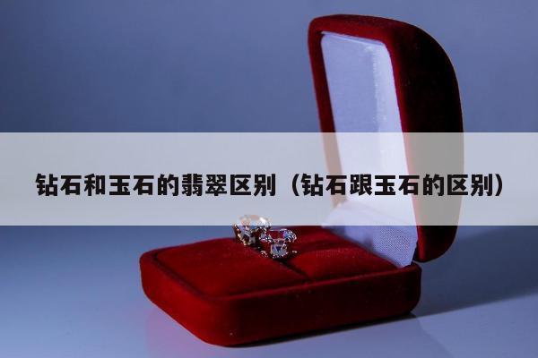 钻石和玉石的翡翠区别（钻石跟玉石的区别）