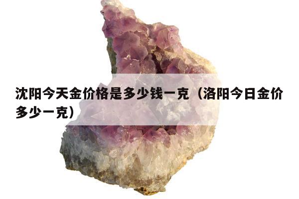 沈阳今天金价格是多少钱一克（洛阳今日金价多少一克）