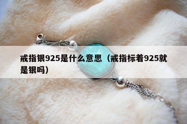 戒指银925是什么意思（戒指标着925就是银吗）