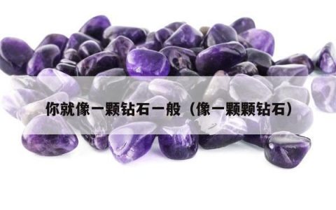 你就像一颗钻石一般（像一颗颗钻石）