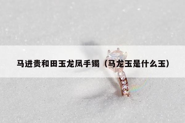 马进贵和田玉龙凤手镯（马龙玉是什么玉）