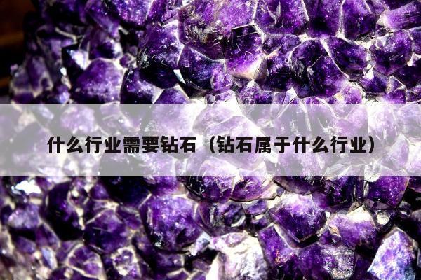 什么行业需要钻石（钻石属于什么行业）