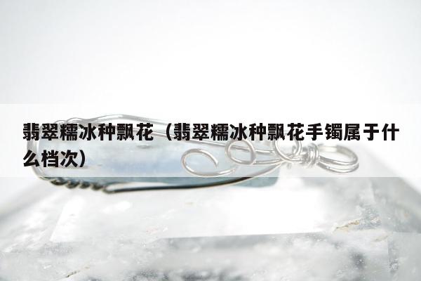 翡翠糯冰种飘花（翡翠糯冰种飘花手镯属于什么档次）