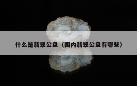 什么是翡翠公盘（国内翡翠公盘有哪些）