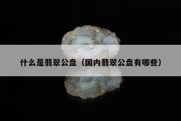 什么是翡翠公盘（国内翡翠公盘有哪些）