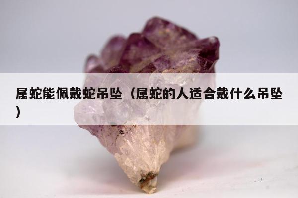 属蛇能佩戴蛇吊坠（属蛇的人适合戴什么吊坠）