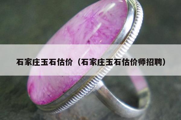 石家庄玉石估价（石家庄玉石估价师招聘）